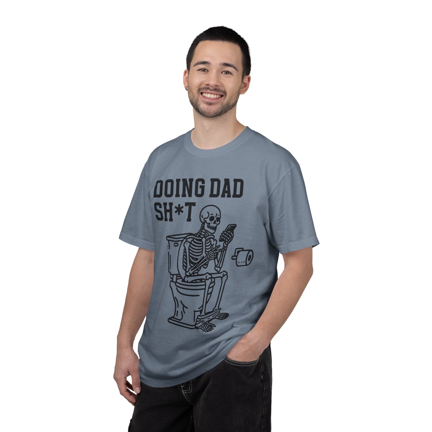 Doing Dad Sh*t T-Shirt — Funny Skeleton Toilet Dad Humor Tee