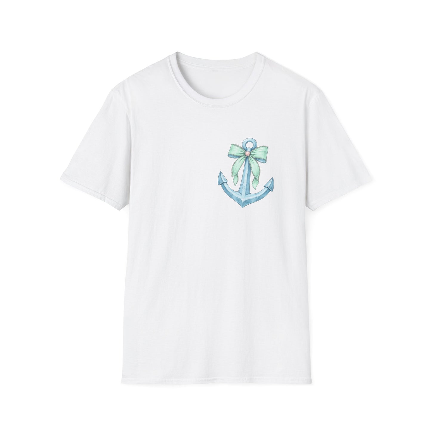 Anchor with Mint Bow Tee