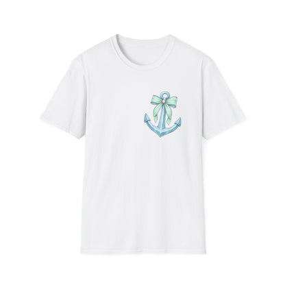Anchor with Mint Bow Tee