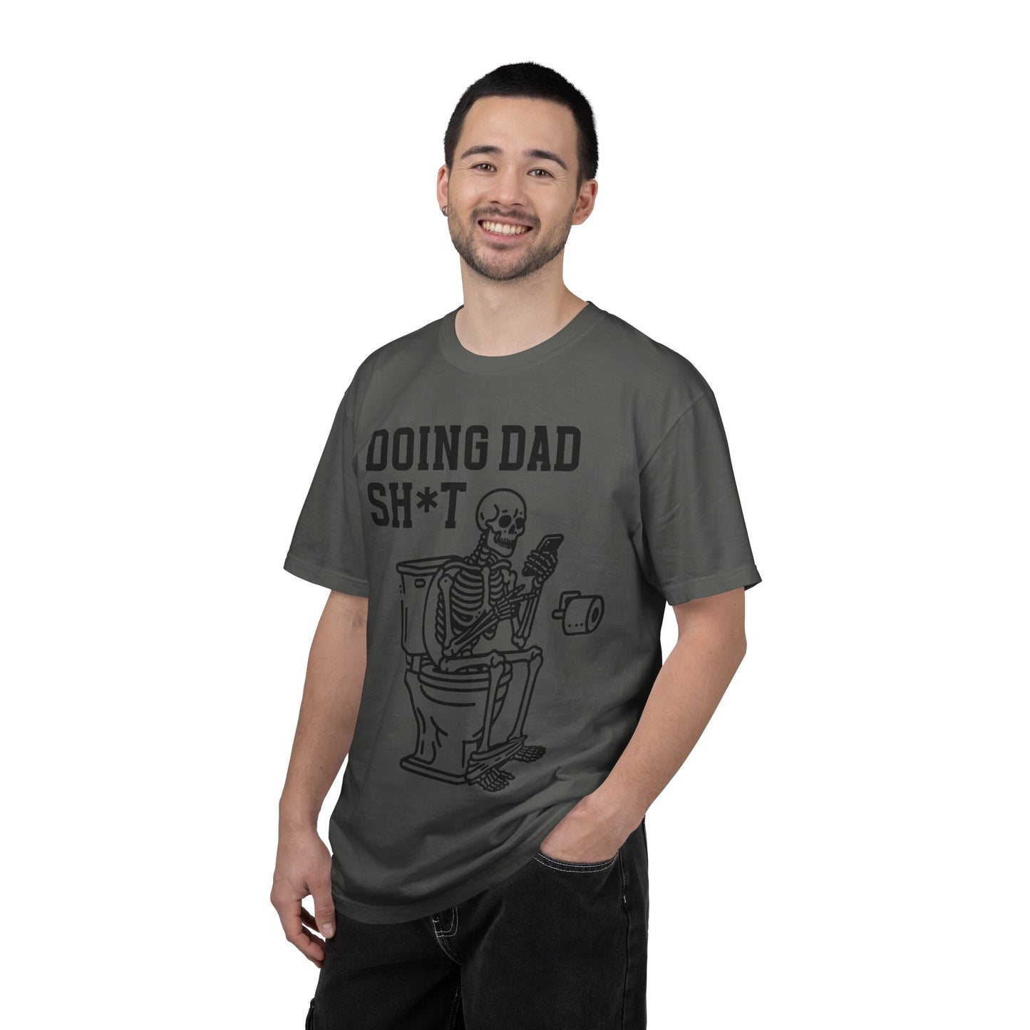 Doing Dad Sh*t T-Shirt — Funny Skeleton Toilet Dad Humor Tee