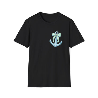 Anchor with Mint Bow Tee