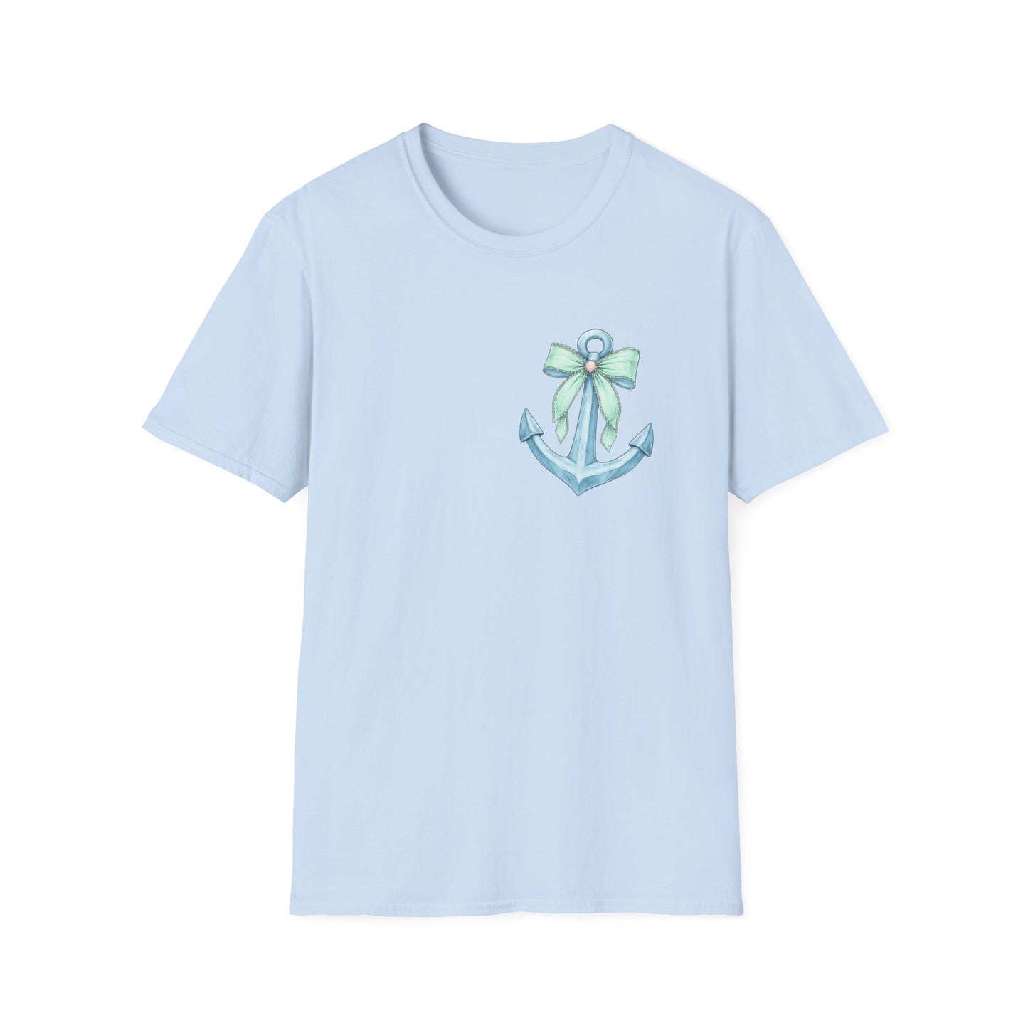 Anchor with Mint Bow Tee