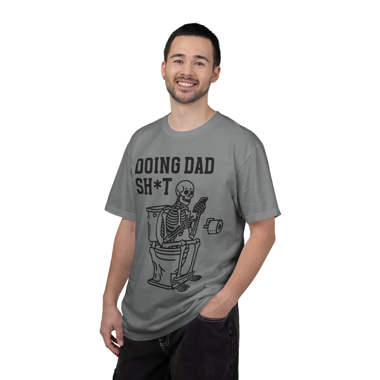Doing Dad Sh*t T-Shirt — Funny Skeleton Toilet Dad Humor Tee