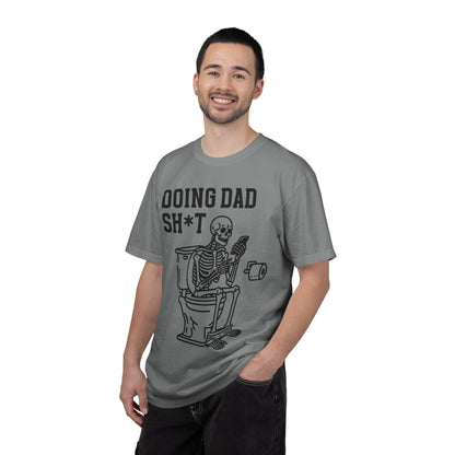 Doing Dad Sh*t T-Shirt — Funny Skeleton Toilet Dad Humor Tee