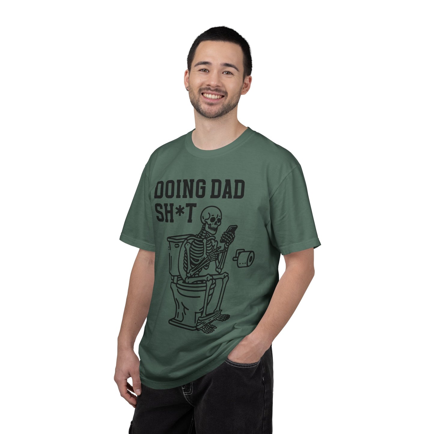 Doing Dad Sh*t T-Shirt — Funny Skeleton Toilet Dad Humor Tee