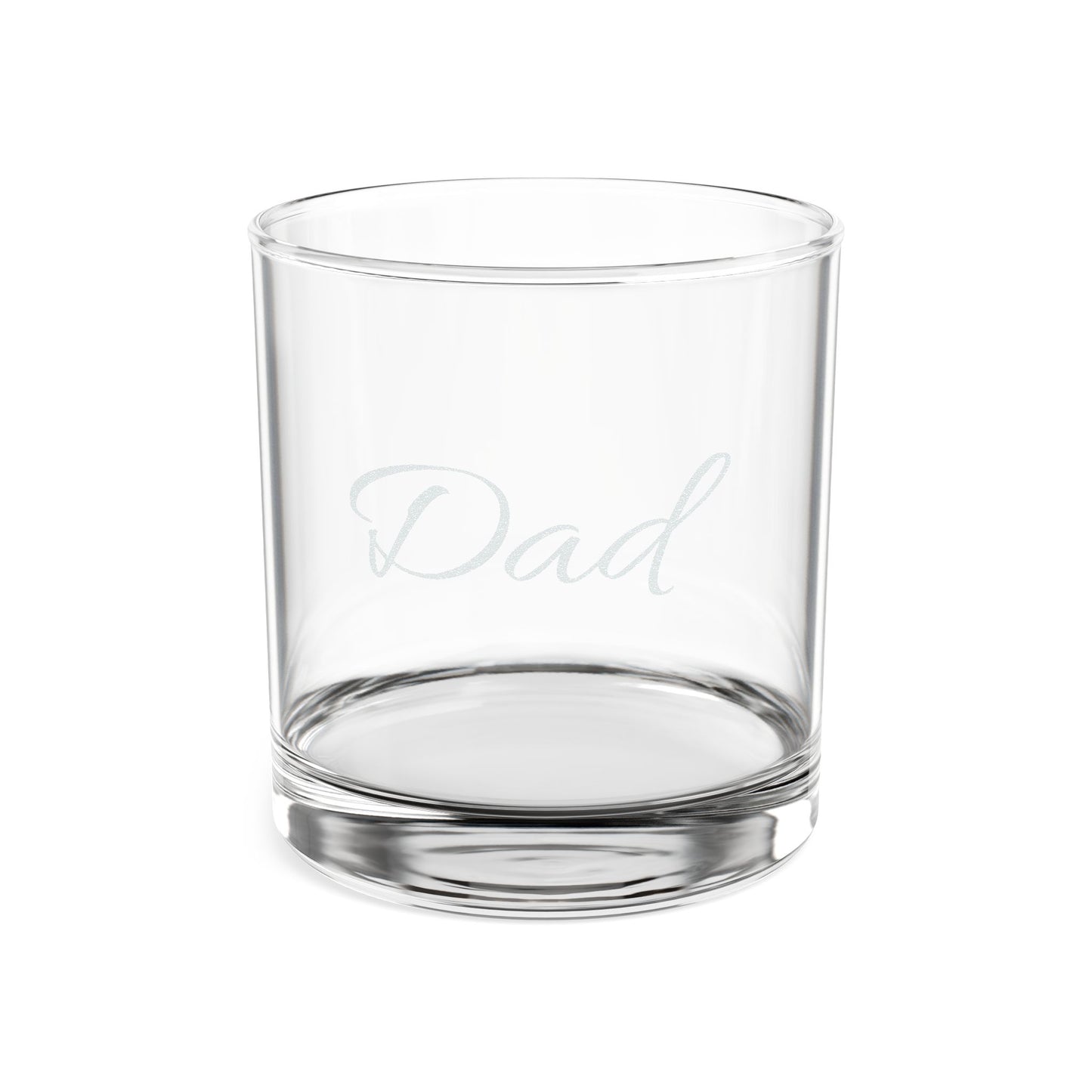 Engraved 'Dad' Rocks Glass — 10 oz Personalized Whisky Tumbler, Father's Day Gift