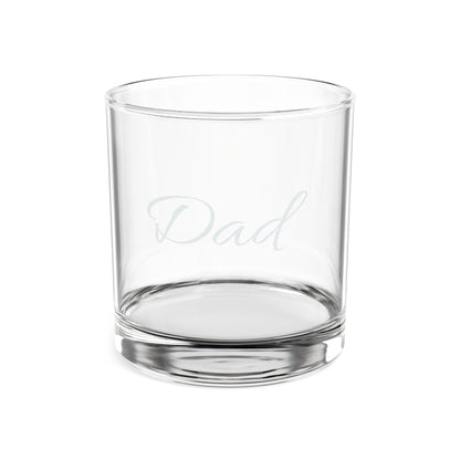 Engraved 'Dad' Rocks Glass — 10 oz Personalized Whisky Tumbler, Father's Day Gift