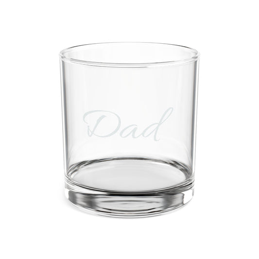 Engraved 'Dad' Rocks Glass — 10 oz Personalized Whisky Tumbler, Father's Day Gift
