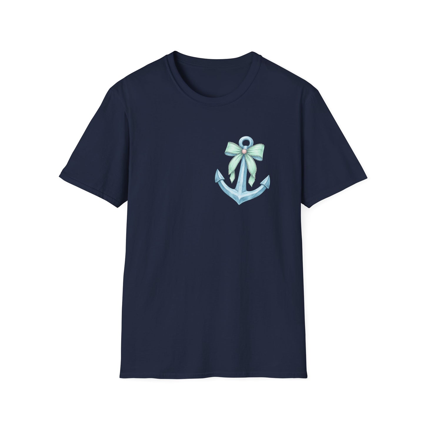 Anchor with Mint Bow Tee