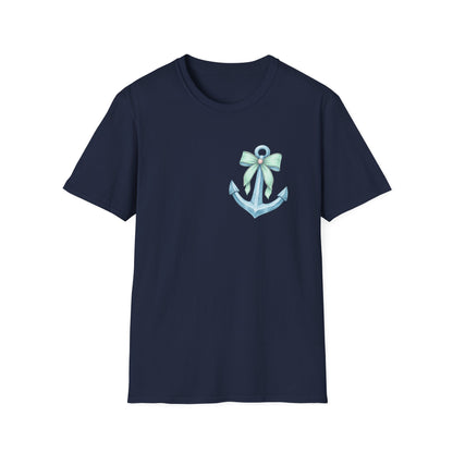 Anchor with Mint Bow Tee