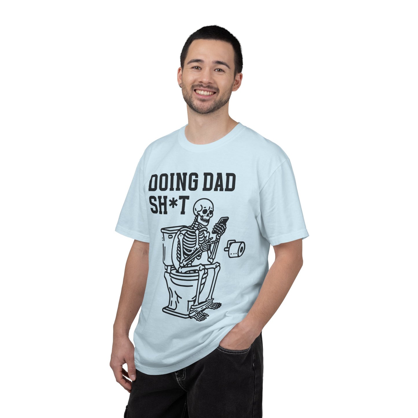 Doing Dad Sh*t T-Shirt — Funny Skeleton Toilet Dad Humor Tee