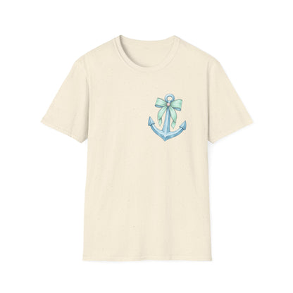 Anchor with Mint Bow Tee