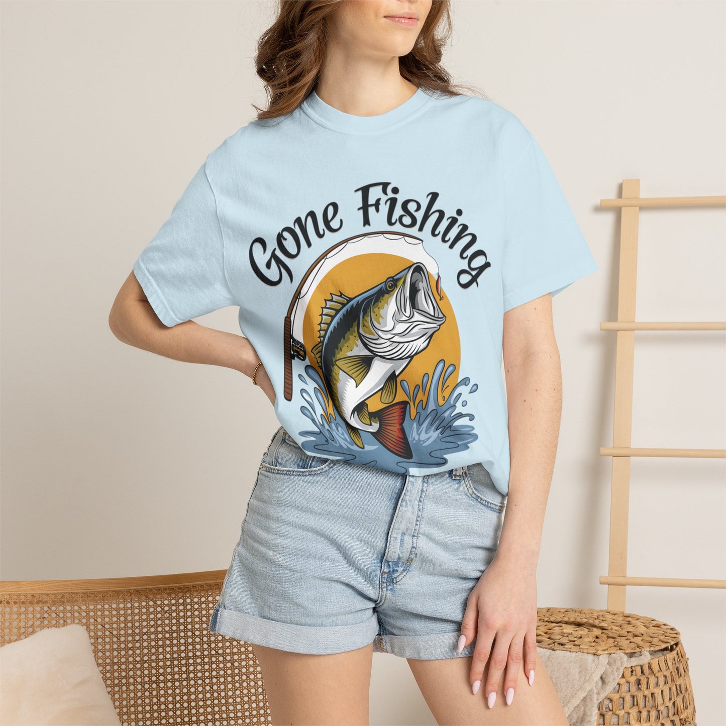 Gone Fishing T-Shirt — Bass Fishing Graphic Tee